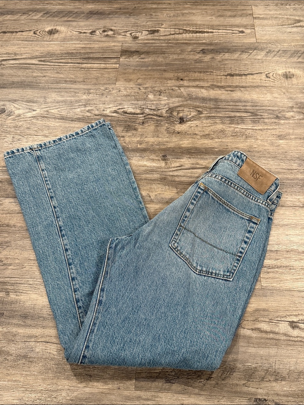 NSF NWT High Rise Utility Jeans Size 29 Wide Leg Denim NEW WITH TAGS - Picture 9 of 9